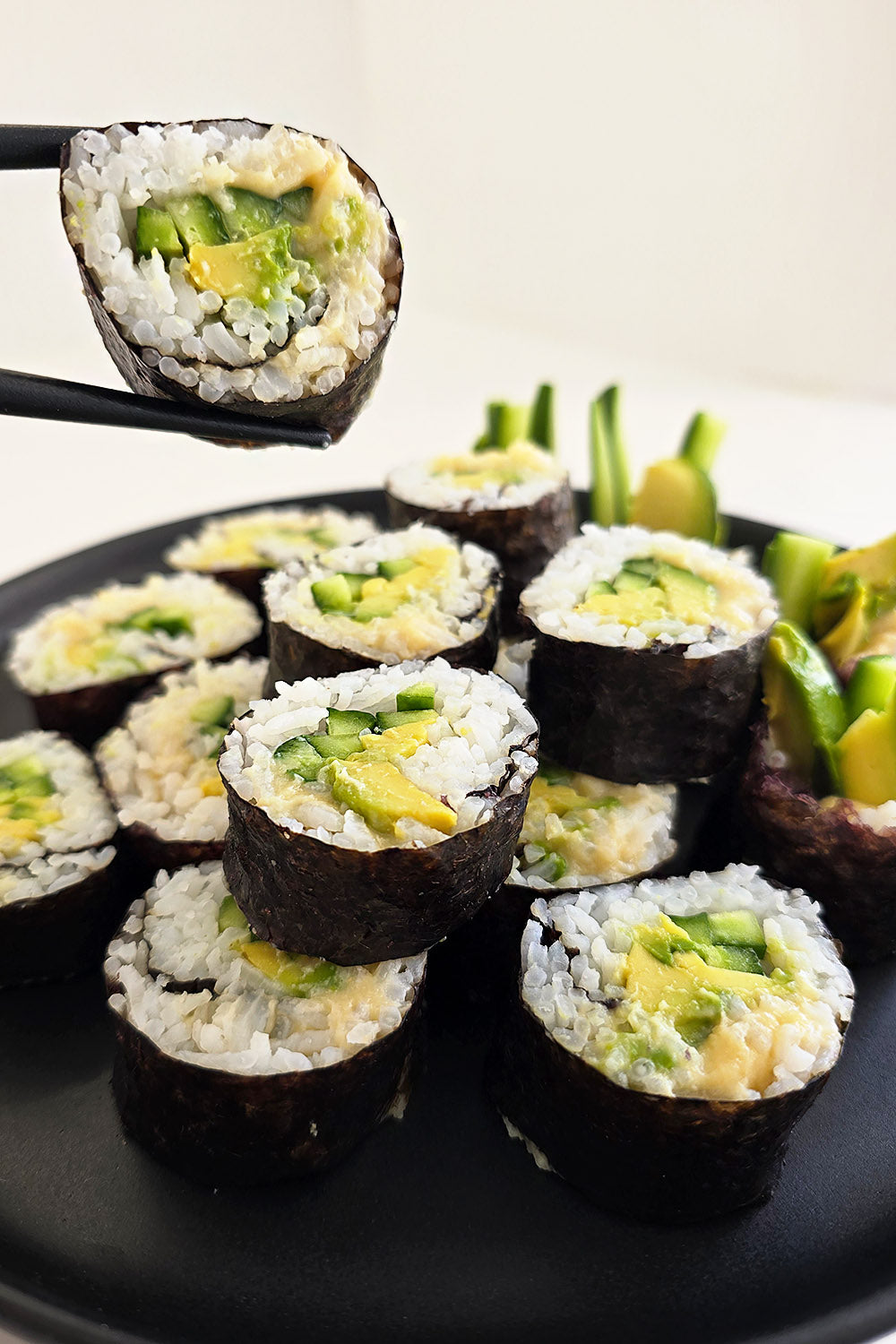 Avocado and cucumber